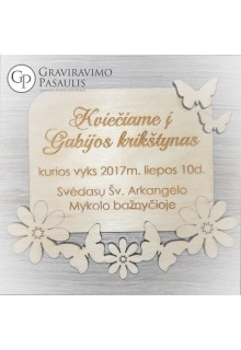 Medinis kvietimas  "Drugeliai"